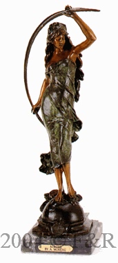 Aurore bronze sculpture by Auguste Moreua