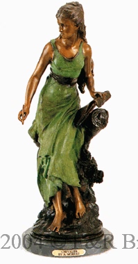 Chevalier bronze statue by Auguste Moreau