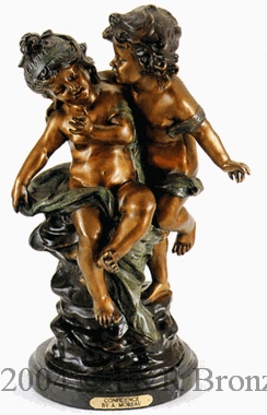 Confidence bronze by Auguste Moreau