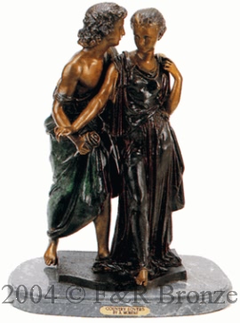 Country Lovers bronze by Moreau