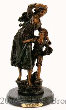 Happy Mother bronze statue