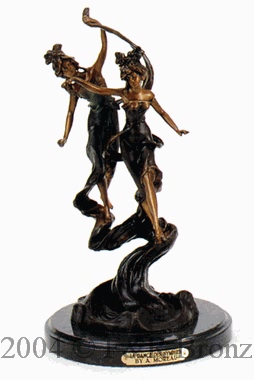 La Danse Nymphes bronze by Auguste Moreau