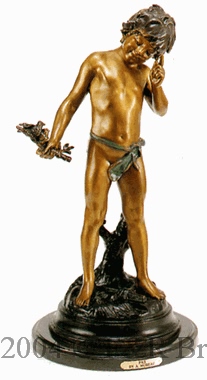 Pan bronze sculpture by Auguste Moreau