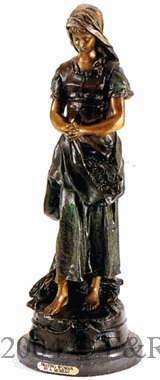 Praying Woman bronze by Auguste Moreau