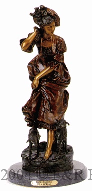 Shepherdess bronze sculpture by Auguste Moreau