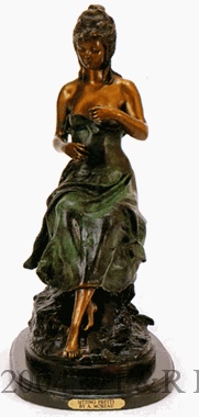 Sitting Pretty bronze by Auguste Moreau