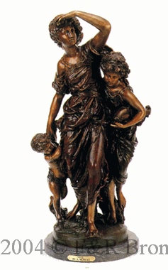Vigil bronze sculpture by Auguste Moreau