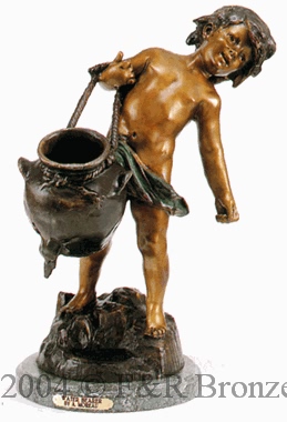 Water  Bearer bronze by Auguste Moreau