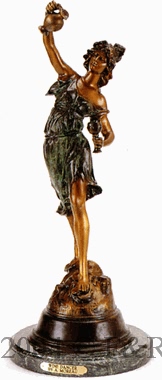 Wine Dancer bronze by Auguste Moreau
