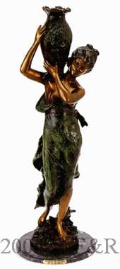 Woman with Vessell bronze statue by Moreau