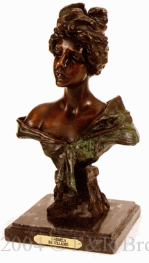 Carmela bronze sculpture by Emmanuel Villanis
