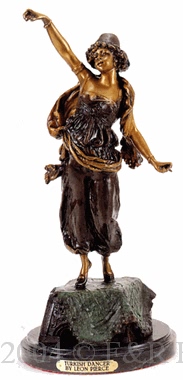 Turkish Dancer bronze statue by L. Pierce