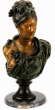 Wanda Bust bronze statue by Belleuse