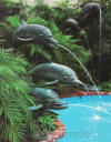 Monumenta bronze fountain three dolphins