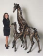 Giraffe bronze reproduction