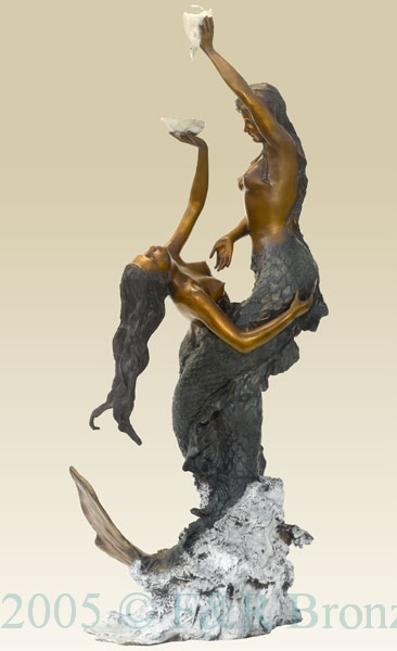 Two Mermaids bronze fountain-1