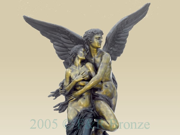 Cupid and Psyche bronze sculpture
