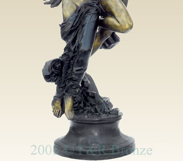 Cupid and Psyche bronze statue