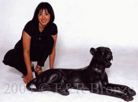 Lay Down Panther bronze by Mene