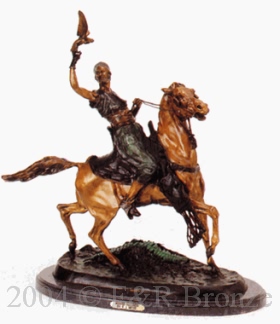 Mounted Falconeer bronze by Pierre Jules Mene