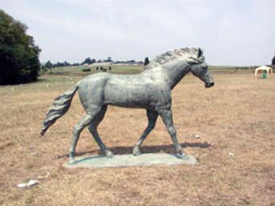 Running Quarter Horse Bronze Statue - 7