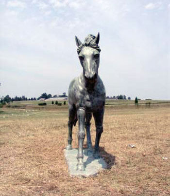 Running Quarter Horse Bronze Statue - 8