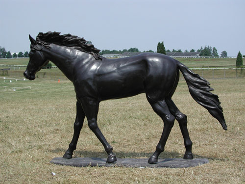 Running Quarter Horse Bronze Statue - 2