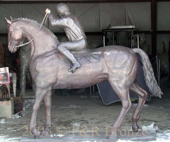 Jockey on Horse bronze-1