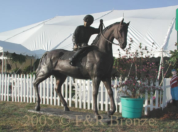 Jockey on Horse bronze-4