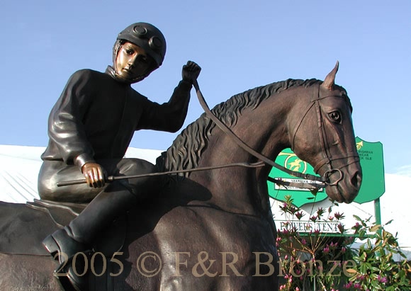 Jockey on Horse bronze-6