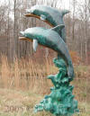 Dolphins Dancing bronze sculpture fountain