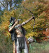 Life Size Indian with Bow and Arrow bronze Reproduction
