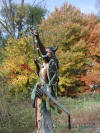 Indian with Bow and Arrow bronze reproduction