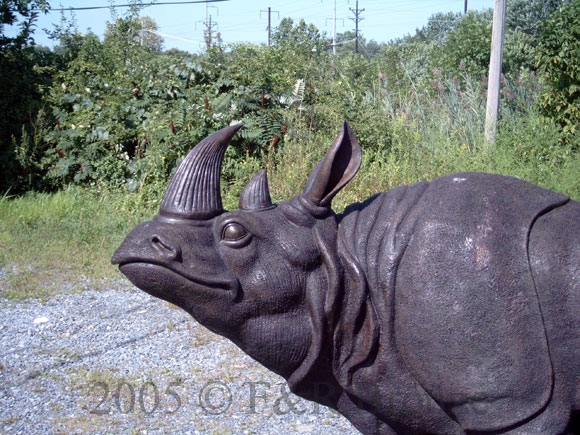 Rhinoceros bronze reproduction-3
