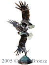 Fighting Eagles bronze reproduction by Max Turner