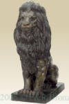 Seated Lion bronze statue