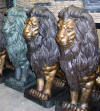 Seated Lion bronze sculpture
