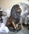 Life Size Seated Lion bronze statue
