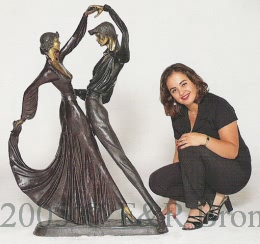 Jumbo Tango bronze statue by Chiparus