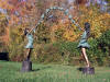 Arbor Girls bronze statue