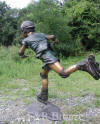 Rollerblading Boy bronze sculpture