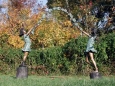Arbor Girls bronze Statue