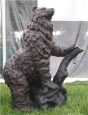 Bear Exploring bronze sculpture