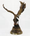 Falcon bronze by Jules Moigniez