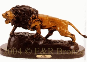 Lion bronze sculpture by Carter