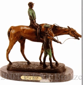 Jockey & Groom bronze by John Willis Good