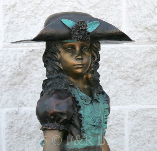 Girl With Wheelbarrow bronze-2