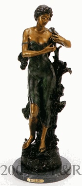 Flower Girl bronze by Auguste Moreau