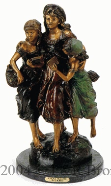 School Teacher bronze by Auguste Moreau