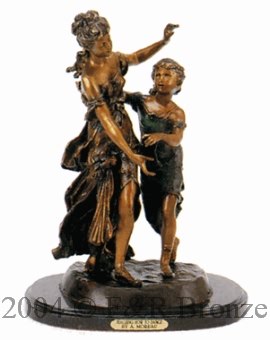 Teaching How To Dance bronze by Moreau